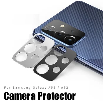 Vaizdo kameros Stiklo Samsung Galaxy A52 A72 Atveju, Ekrano Apsaugos Darbuotojas Metalo Bamperis Žiedas Fotoaparatas Objektyvo Dangtelis Skirtas samsung 72 52