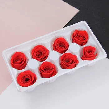 Dekoration 8PCs/BOX Aukštos Kokybės Konservai Rose Nemirtingas Amžinąjį Džiovintos Gėlės 