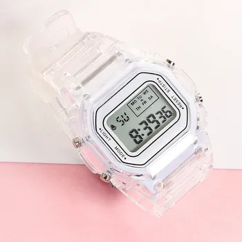 Eletronic Smart Watch LED LED Skaitmeninis Aikštėje Moterų Laikrodžiai pcv vakcina / F91W Plieno Dirželis Sporto Laikrodžiai Elektroninių Riešo Juostos Laikrodis