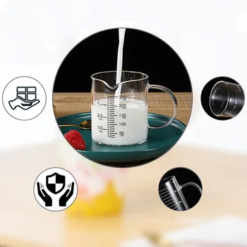 Kūrybiškumo Bambuko Bžūp Stiklo Matavimo Indelį Namų Universalinėje Parduotuvėje Vandens Puodelį Dovanų Puodeliai su Matavimo kava, arbata, virtuvės