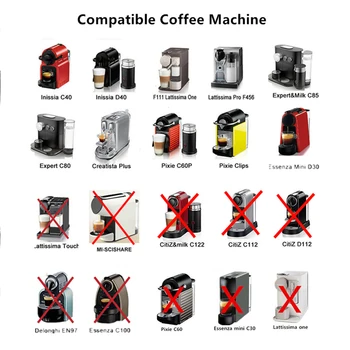 Daugkartinio Naudojimo Kavos Kapsulių Nespresso Nerūdijančio Plieno Prabanga Kavos Filtrai Crema Espresso Kavos Maker 