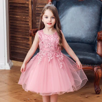 Korėjos Stiliaus Vaikas, Gimtadienio Suknelė Dėvėti 6 Metų, Gėlių Mergaičių Vestuvių Suknelė Vasaros Mergaitė Frock Dizaino, Nuotraukų Šalis