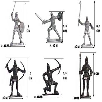 Figūrėlių, Romėnų, Viduramžių Riterių Armijos Vyrų Klasikinis Karių Žaislai Playset su Arkliais ir Reikmenys
