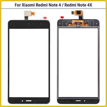 Nauja Xiaomi Redmi 4 Pastaba TouchScreen Už Xiaomi Redmi Pastaba 4X Jutiklinio Ekrano Skydelis skaitmeninis keitiklis Jutiklis LCD Priekinės Stiklo
