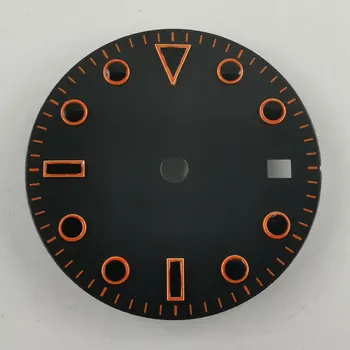 28,5 mm no logo black dial Orange numerį Tinka Mingzhu DG2813 automatinis judėjimas -BP04