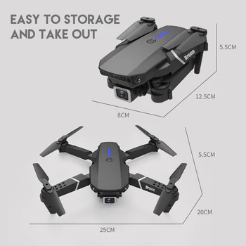Satkago RC Sraigtasparnis, Sulankstomas Profesionalus Kliūčių Vengimo 1080P HD su Saugojimo Krepšys Mini Drone Quadcopter Žaislas