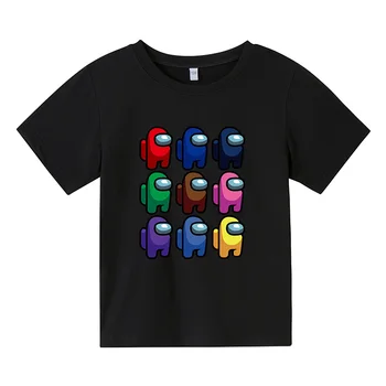 Kawaii Naują Žaidimą iš Mūsų, Marškinėliai vaikams 2021 Juokingas Vasaros Viršūnes Animacinių filmų T-shirt Impostor Grafinis Tees Hip-Hop Unisex Marškinėlius vaikas