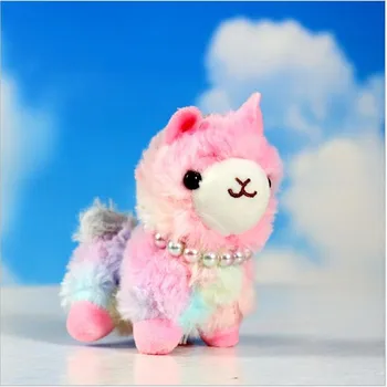 1Pcs Mielas Super Alpaka Pliušinis Žaislas Mergaitėms, Dovanos Pakabukas Įdaryti Key Chain Bag Ornamentu Mažas Avių Lėlė Mini Lėlės 12CM