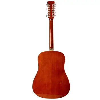 Blizgančios profesinės 12 stygų akustinė-elektrinė gitara natūralių spalvų 20 frets visu dydžiu dizaino vakarų gitara