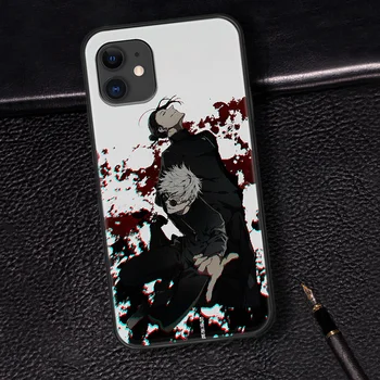 Džiudžiutsu Kaisen Gojo Satoru Anime Telefono dėklas, Skirtas Iphone 5 5S SE 2020 6 6S 7 8 Plius 11 12 X Mini XS XR Pro Max black Ląstelių Gana