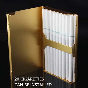 Cigarečių Atveju, Vyrų Ir Moterų Karšto Cigarečių Aliuminio Cigarų Kišenėje Laikymo Dovanų Dėžutėje