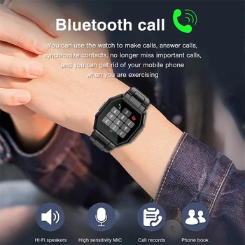 2021 Prabanga karinės sporto Vyrų Smart watch Vyrų Full screen touch Kraujo spaudimas, Širdies ritmo monitorius 
