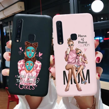 Mielas Mados Kūdikių Mergaičių Minkštas Silikoninis Telefono dėklas Samsung Galaxy A9 2018 Padengti Samsung A9 9 2018 A920 Atvejais Bamperis