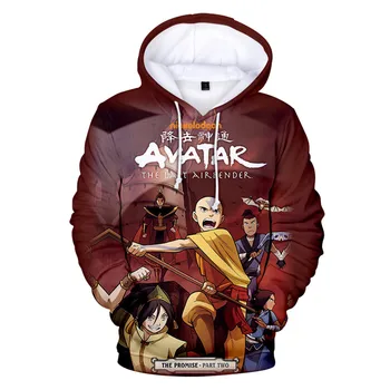 3 Iki 14 Metų Vaikams Hoodie Avatar: The Last Airbender 3D Spausdinimo Hoodies berniuko/mergaitės Palaidinukė ilgomis Rankovėmis Striukė Vaikams megztinis