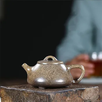 Yixing Retro Malkos krosnyje, pakeisti arbatos puodą raudonos molio, Akmens scoop virdulys Rankų darbo Arbatos rinkinys grožio virdulys individualų 200ml