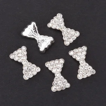 10pcs3D nagų žavesio putojantis kalnų krištolas pearl nagų dailės dizaino sidabro lydinio 