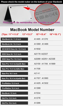 2020 Naujas A2289 A2338 Laptop Case For MacBook Air 13 atvejų A2337 A2179 Pro 16 12 15 11 Atveju, Mac book Pro 13 M1 Atveju Touch ID