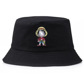 Vienas gabalas Luffy Kibiro Kepurę Prekės Vasaros Skrybėlę, Moterų, Vyrų, Panama Butas Kepurės Saulės Skydelis siuvinėjimai Žvejybos Žvejys Bob Skrybėlę