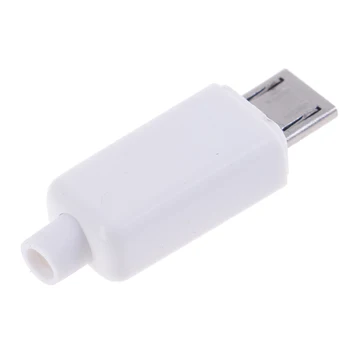 10vnt 4 1 Micro USB 5PIN Suvirinimo Tipas Male Plug Jungčių Įkroviklis 5P USB Uodega Įkrovimo Lizdas