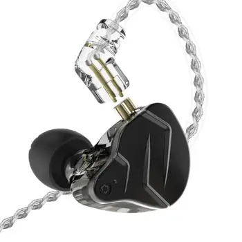 KZ ZSN PROX Laidinio HiFi Bass In-ear Ausinės Žaidimų Telefono laisvų Rankų įranga su Mikrofonu 112dB/mW L-formos ausų Laidinio Ausinės