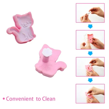 3pcs/Set Animaciją Kačių Modeliavimo Plastiko Sausainių Cookie Cutter Pelėsių Minkštas Kepimo Įrankiai 