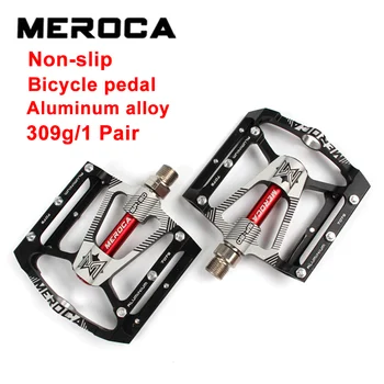 MEROCA Mtb pedalas aliuminio lydinio neslidus 9/16 colių dviračio pedalas kelių ir kalnų BMX Mtb ultralight dviračio pedalas