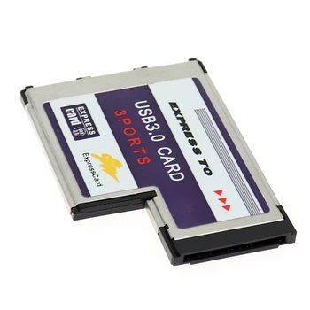 54mm Express Card 3 Port USB 3.0 Expresscard Adapteris Nešiojamas FL1100 Chip Naujas