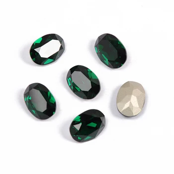 YANRUO 4120 Visų Dydžių Ovalo formos, Smaragdas Taško, Galinio Stiklo Akmenų Amatų Perlus Masės Siuvimo Kristalų, Cirkonio Ant Drabužių