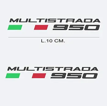 Vulturbike 1 Paar Aufkleber Ducati Multistrada 950 (Grafito, Metallic)