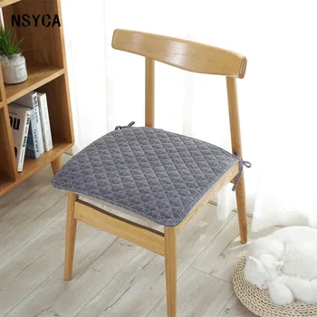 Japonų Stiliaus Pagalvėlės Mados Gryna Spalva Medvilnės Languotas Namų Valgomojo Kėdė Pagalvėlė Paprastas Baltas Biuro Nėrinių Kėdės Pagalvėlės