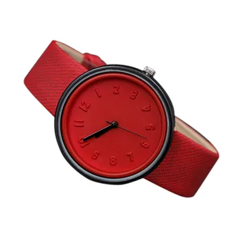 Moteris Žiūrėti Unisex Paprasta Mados Skaičius Laikrodžiai Stilingas Paprastumas Kvarco Drobė Diržas Riešo Žiūrėti Moterims женские часы F3