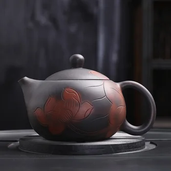 Klasikinės Raudonos Keramikos Arbatinukas Jianshui Keramikos Arbatos Rinkinys Kinijos Rankų Darbo Kung Fu Arbata