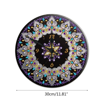Mandala Diamond Tapybos Laikrodis 5D Metalo Alavo Ženklai Diamond Siuvinėjimo Kryžiaus D2TD