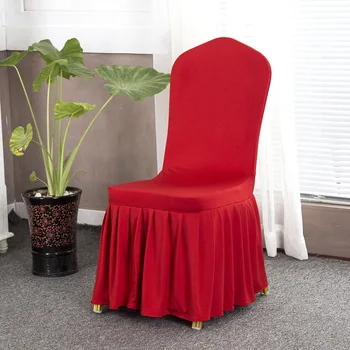 Vestuves Kėdžių dangose Spandex su Sijonu Namų Valgomasis Slipcover Šalies Sėdynių užvalkalai Kėdžių Kėdės Apima Valgomasis