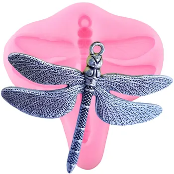 Blizga Dragonfly Keychains Silikono Formos Pagrindinių Grandinės Pakabukas Molio 