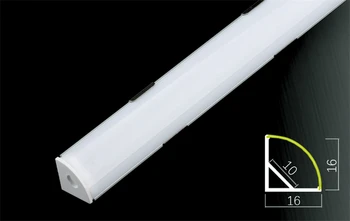 LED aliuminio kanalo 45 laipsnių kampe V Stilius aliuminio profilio 5050,3528 led juostos, led aliuminio kanalo korpuso šviesos