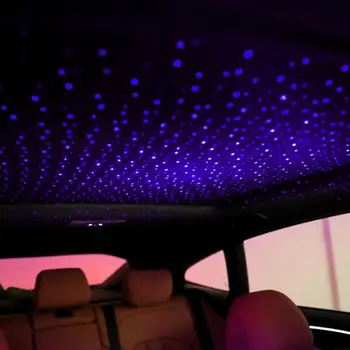 USB Automobilinis Atmosfera Lempos Patalpų Žvaigždėto Dangaus Atmosferą Projektoriaus Lempa Stogo Star Projektoriaus Šviesos Automobilio interjero priedai