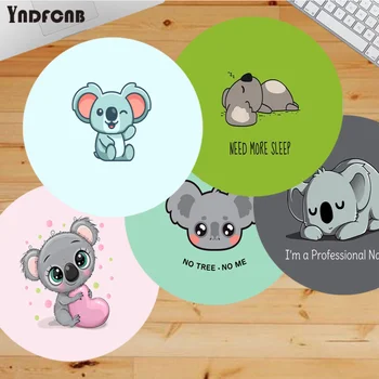 YNDFCNB Užsakymą Odos Kietas Mielas animacinių filmų koala Minkštos Gumos Professional Gaming Mouse Pad žaidimų Kilimėlis Kilimas PC Laptop Notebook