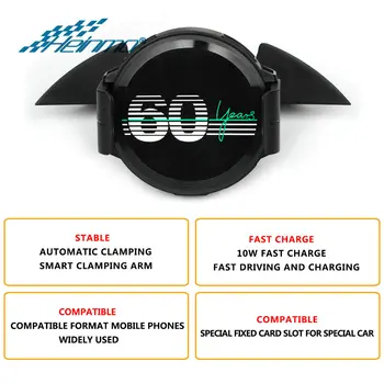 MINI Cooper F60 Priedai 10W Belaidžio Įkrovimo Automobilio, Mobiliojo Telefono Laikiklis JCW D F54 F55 F56 F57 Tautietis, GPS Laikiklis Mount