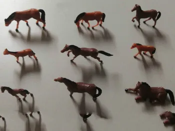 10VNT 1/87 1/150 Masto Mini Arklių, Avių ir Karvių Modelis Smėlio Plokštė Jausmas Žaisti Žaislas