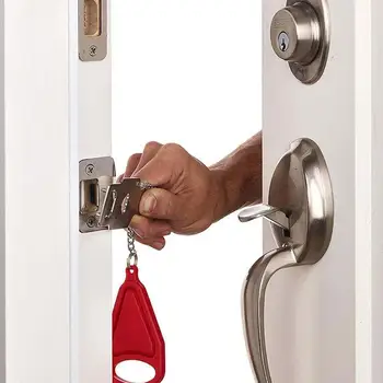Nešiojamų Viešbučio Durų Užrakto Spynos savigynos Kelionės durų Užraktas Kelionės Apsaugos užraktas Kamštis Apgyvendinimo Durų V5Q4