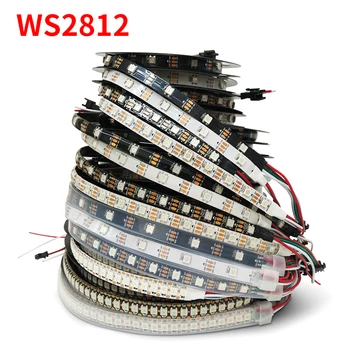 WS2815 WS2812B LED šviesos juosta 5050 lemputė karoliukai neoninis ženklas smart pikselių pasiekiama dviguba signalo miegamasis RGB full LED juostos