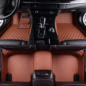 Aukštos kokybės odos Custom automobilio grindų kilimėlio visiems 5-seat modeliai 