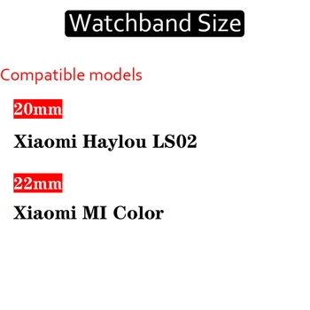 Nailono Kilpa Dirželis Xiaomi Mi Žiūrėti Spalva/haylou ls02 Wristbelts Sporto WatchBand Pakeitimo Smart Apyrankės apyrankės