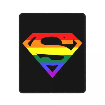 Super Ekscentriška Kietas Pelės Mygtukai Vaivorykštė, Gėjų, Lesbiečių Paradus LGBTQ LGBT su Fiksavimo Krašto Pagalvėlės, Kilimėlis Guminis 