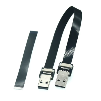 FPV Standartinių Mini USB Super Plokščias lankstus FPC Įkrovimo Kabelis 90 Laipsnių Micro USB Juostelės Kabelis AV išėjimo Laidas OTG 5V 3A