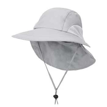 2020 metų Vasaros Žvejybos Dangtelis nuo Saulės Skrybėlę Vyrai Moterys Kibiro Kepurę su Kaklo Atvartu Lauko UV Apsauga Didelio Masto Kraštų Žygiai