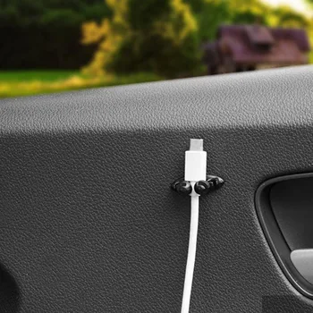 8pcs Automobilių Vielos USB Kabelis Fiksažų Organizuoti Apkabos, Ausinių Laidą Duomenų Laidą 