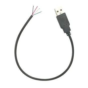 1pcs USB Maitinimo Laido 2P / 4P USB Tiesiai Lenkimo Male Plug Moterų jack Įkrovimo Kabeliu Pelę, Klaviatūrą, Ventiliatorius, 30cm Vienas Vadovas