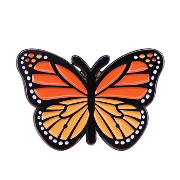 Gražus Monarch Butterfly Emalio Pin Svajotojas Vabzdžių Ženklelis Spalvingas Striukės, Kuprinės, Menas, Dekoras